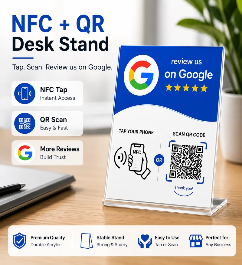 NFC + QR Stand