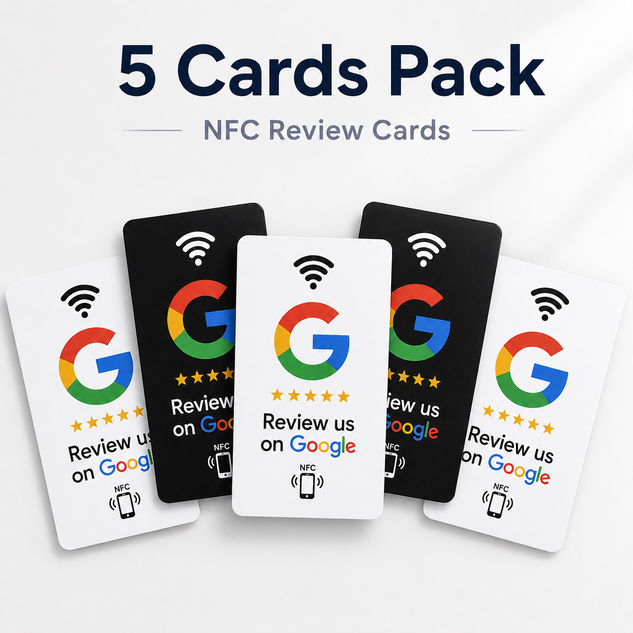 5 Cards Pack — Google Review NFC Cards